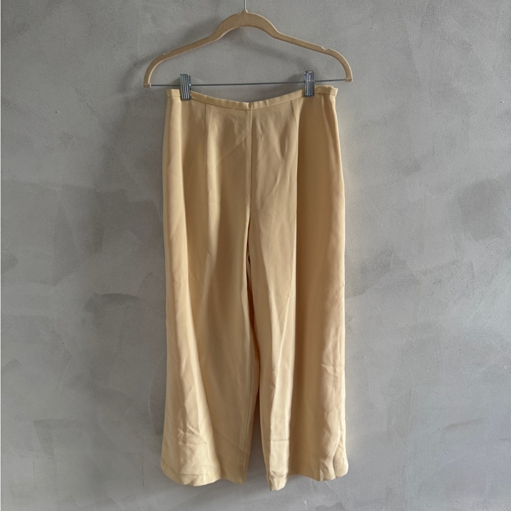 Talbots - Elegant Cream Silk Pants - Size 6 Petite